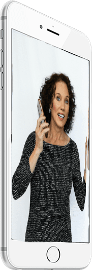 An image of a woman talking on a cell phone.